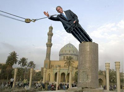 bush_statue_baghdad.jpg‏